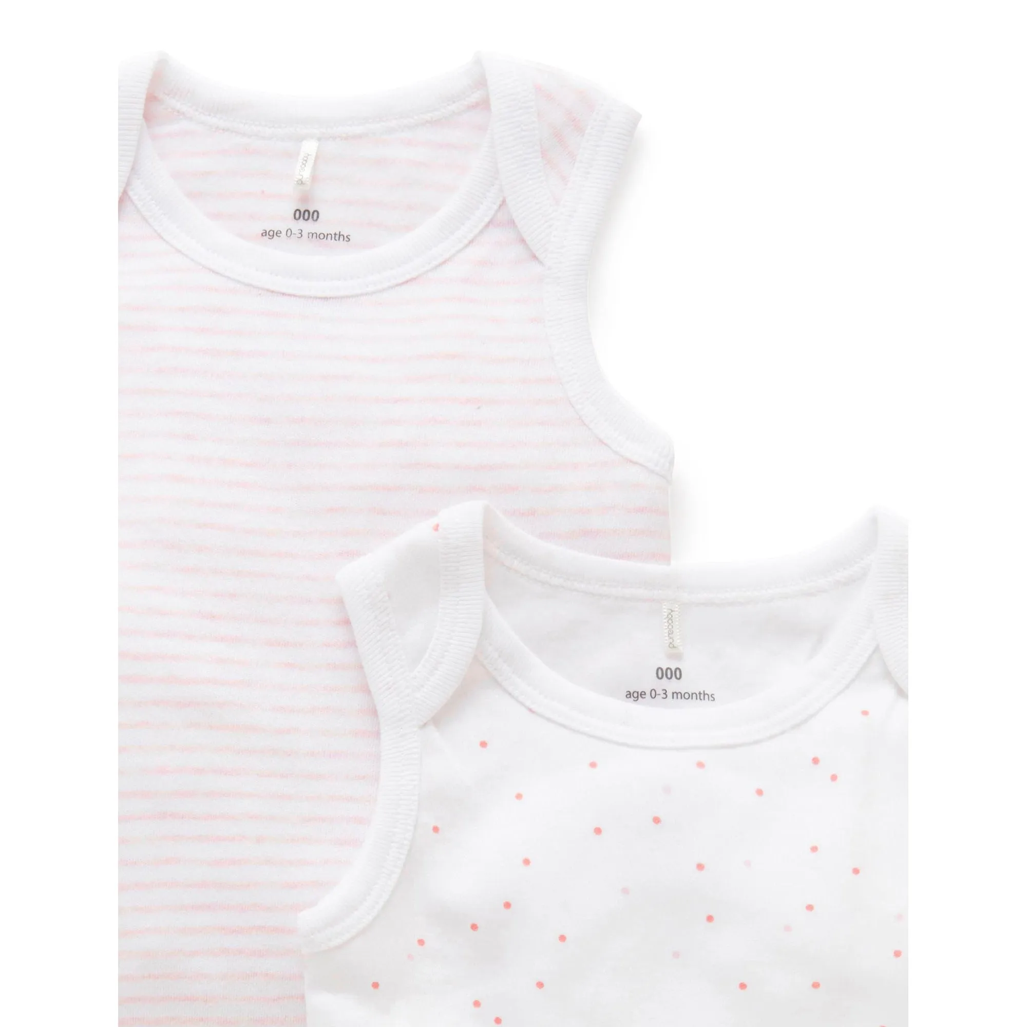 2 pack Singlet Bodysuit - Pale Pink Pack