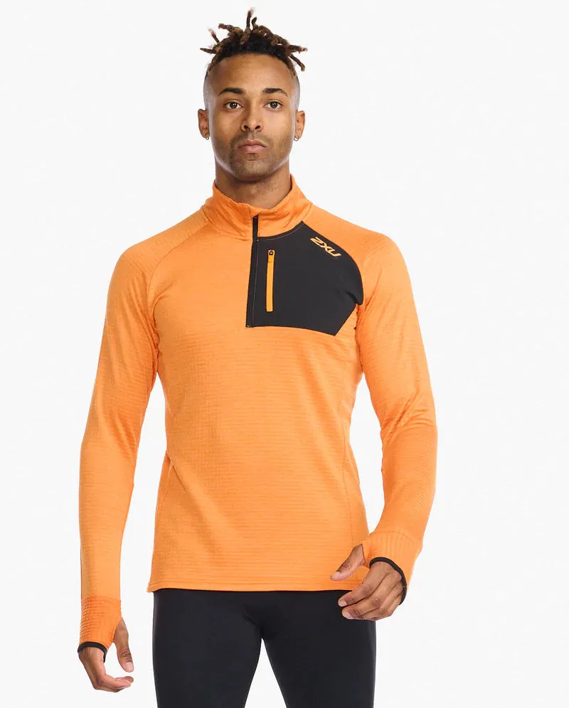 2XU Mens Ignition 1/4 Zip Top - Turmeric