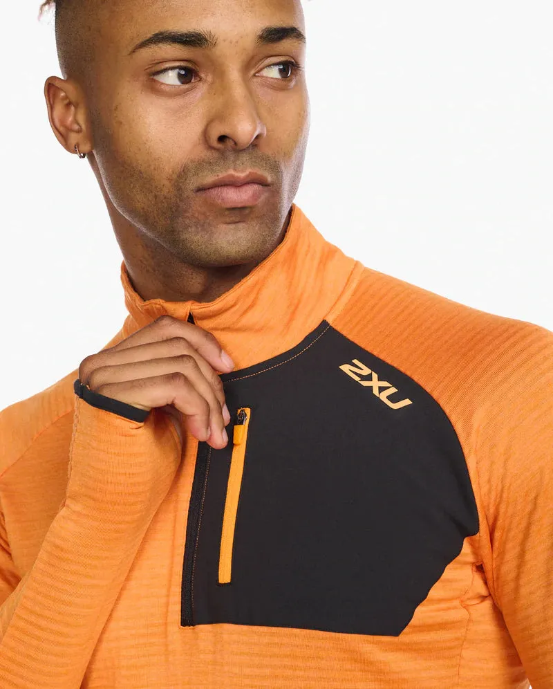 2XU Mens Ignition 1/4 Zip Top - Turmeric