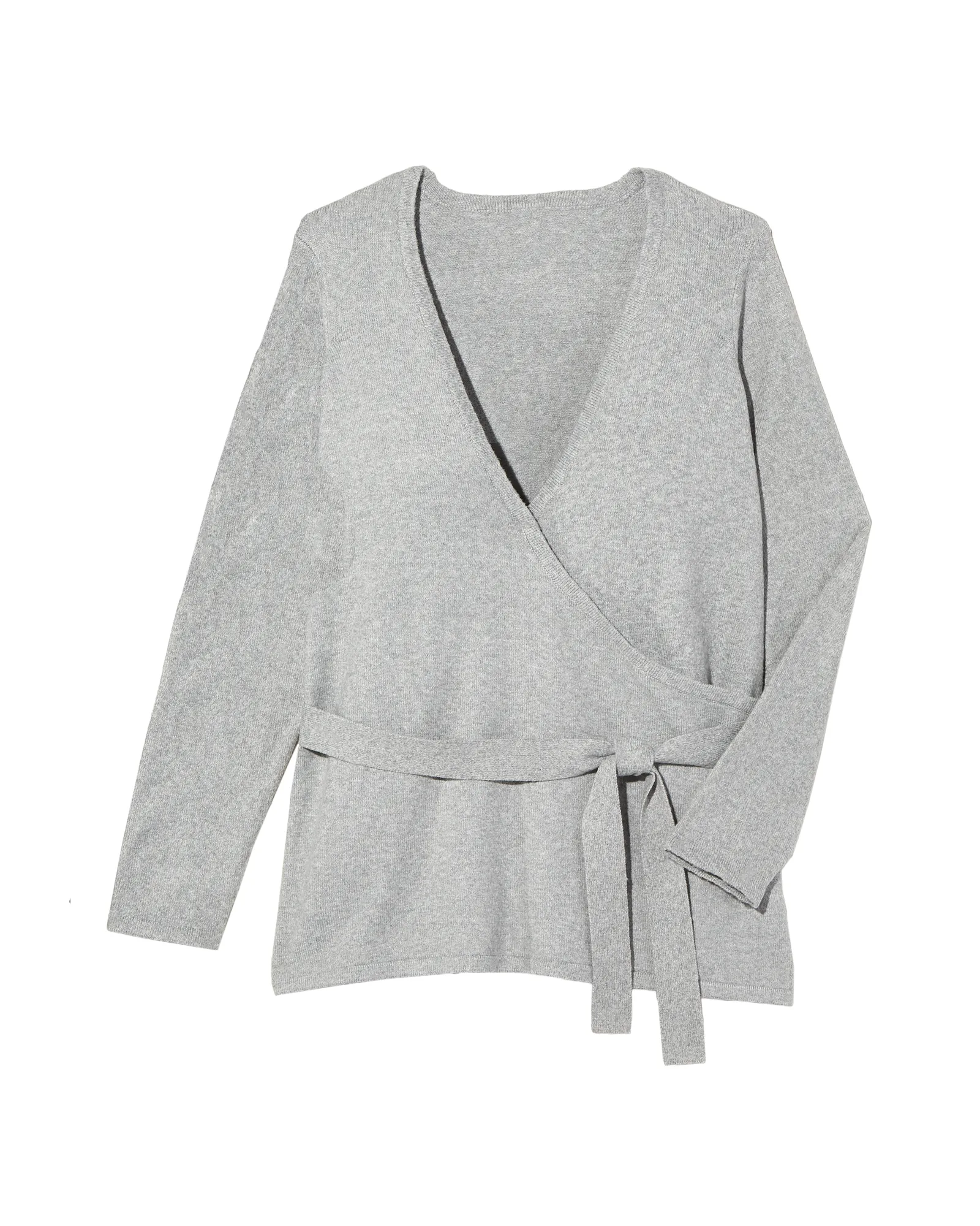 Aeryn Knit Wrap Cardigan | Light Grey