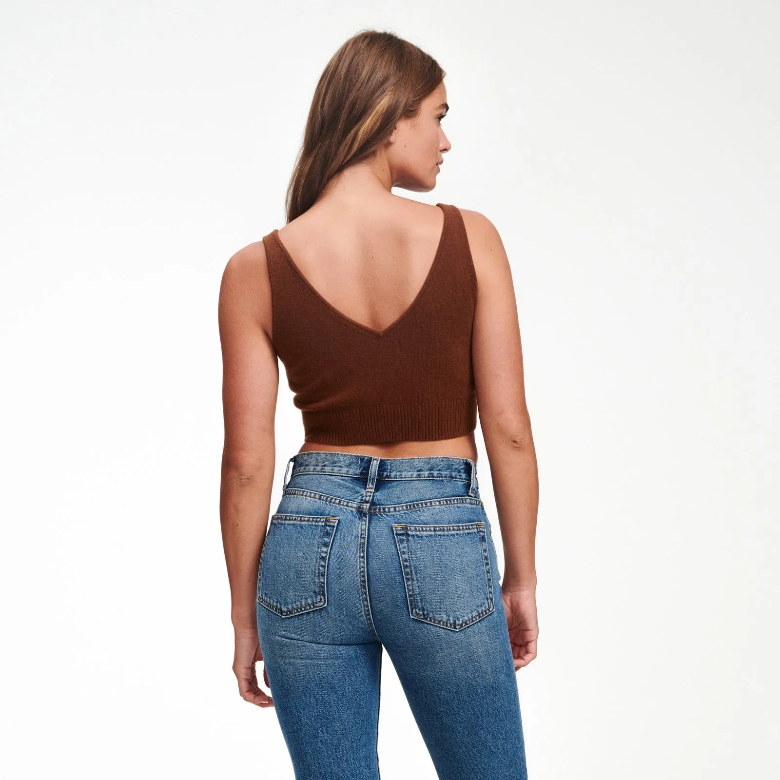 Cashmere Cropped Tank Top