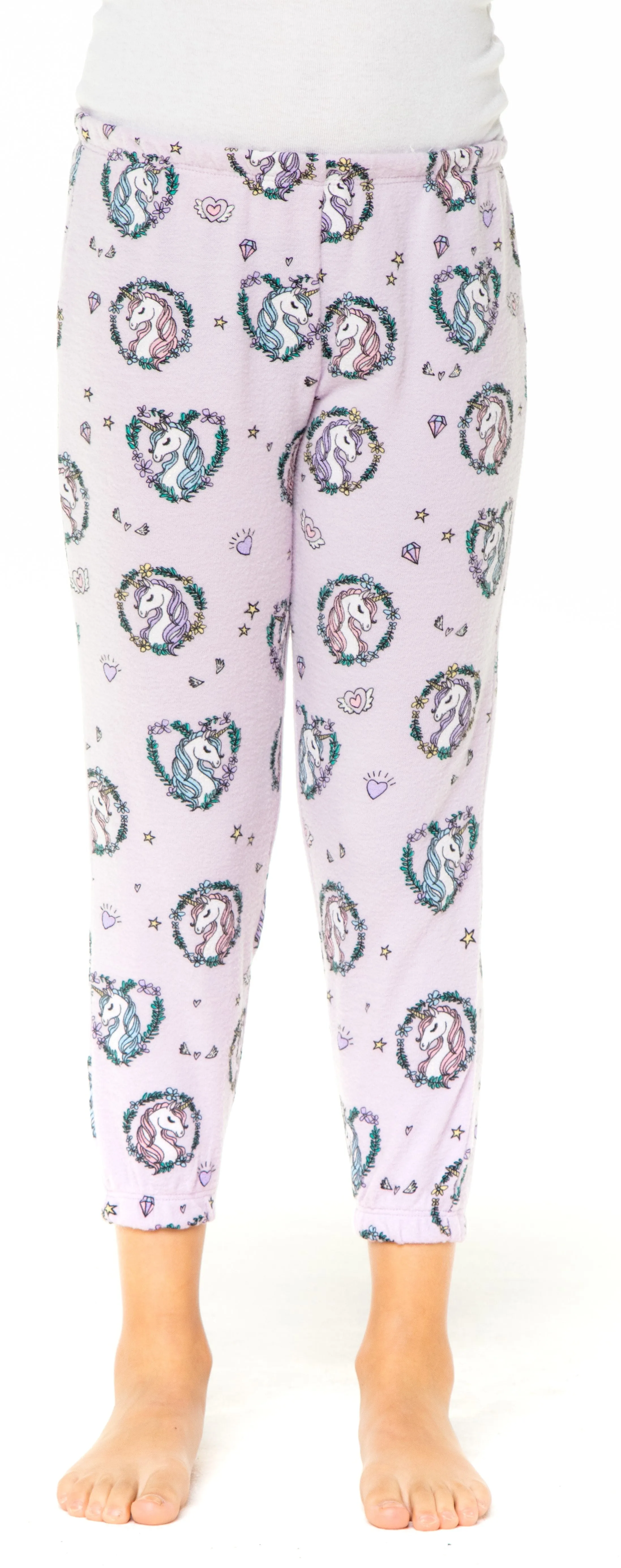 Chaser Unicorn Wreath Cozy Knit Pants