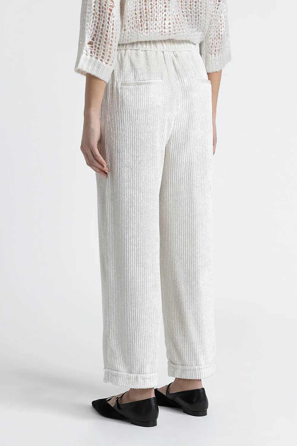 Corduroy cropped trousers