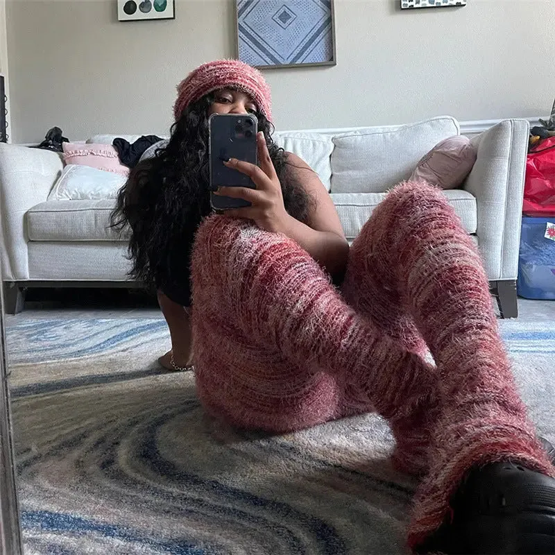 Cozy Flare Knit Lounge Pants