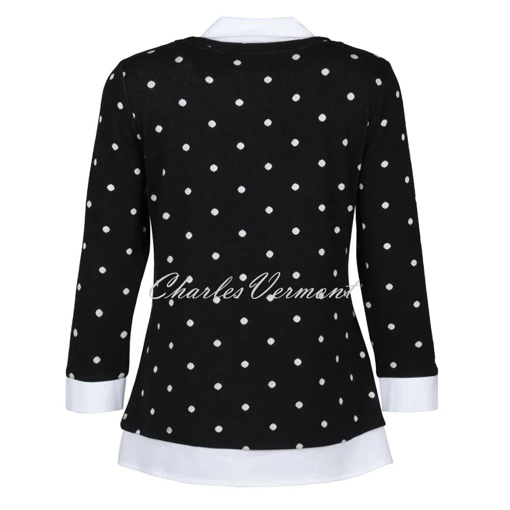 Dolcezza 2-in-1 Spot Sweater with Shirt Insert - Style 72120