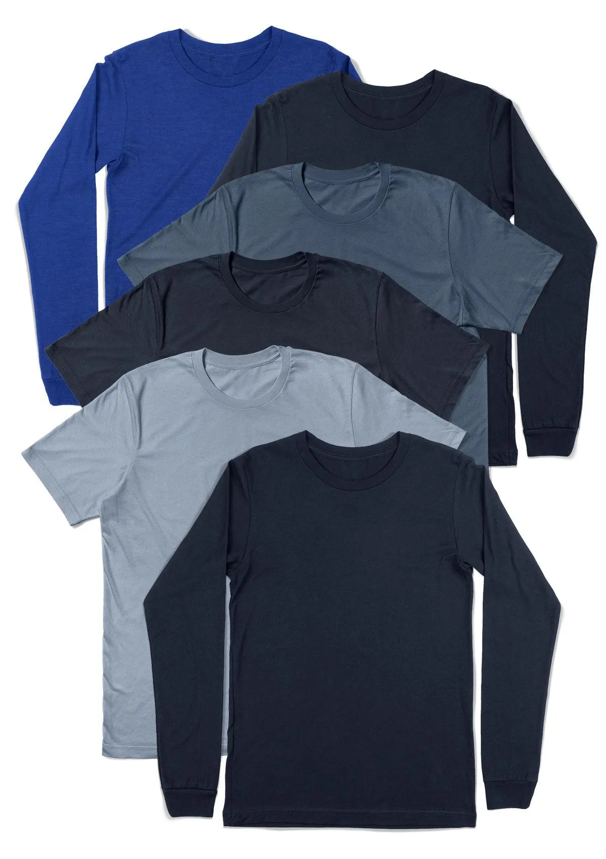 Essential Blue T-Shirt Bundle - Short Sleeve & Long Sleeve