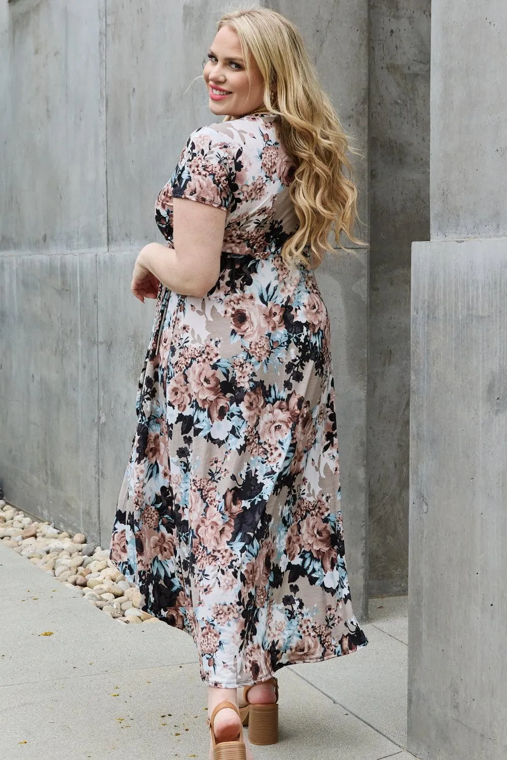 Full Size Floral Maxi Wrap Dress