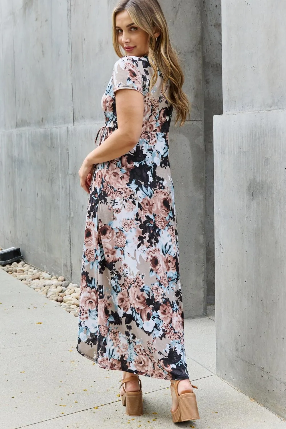 Full Size Floral Maxi Wrap Dress