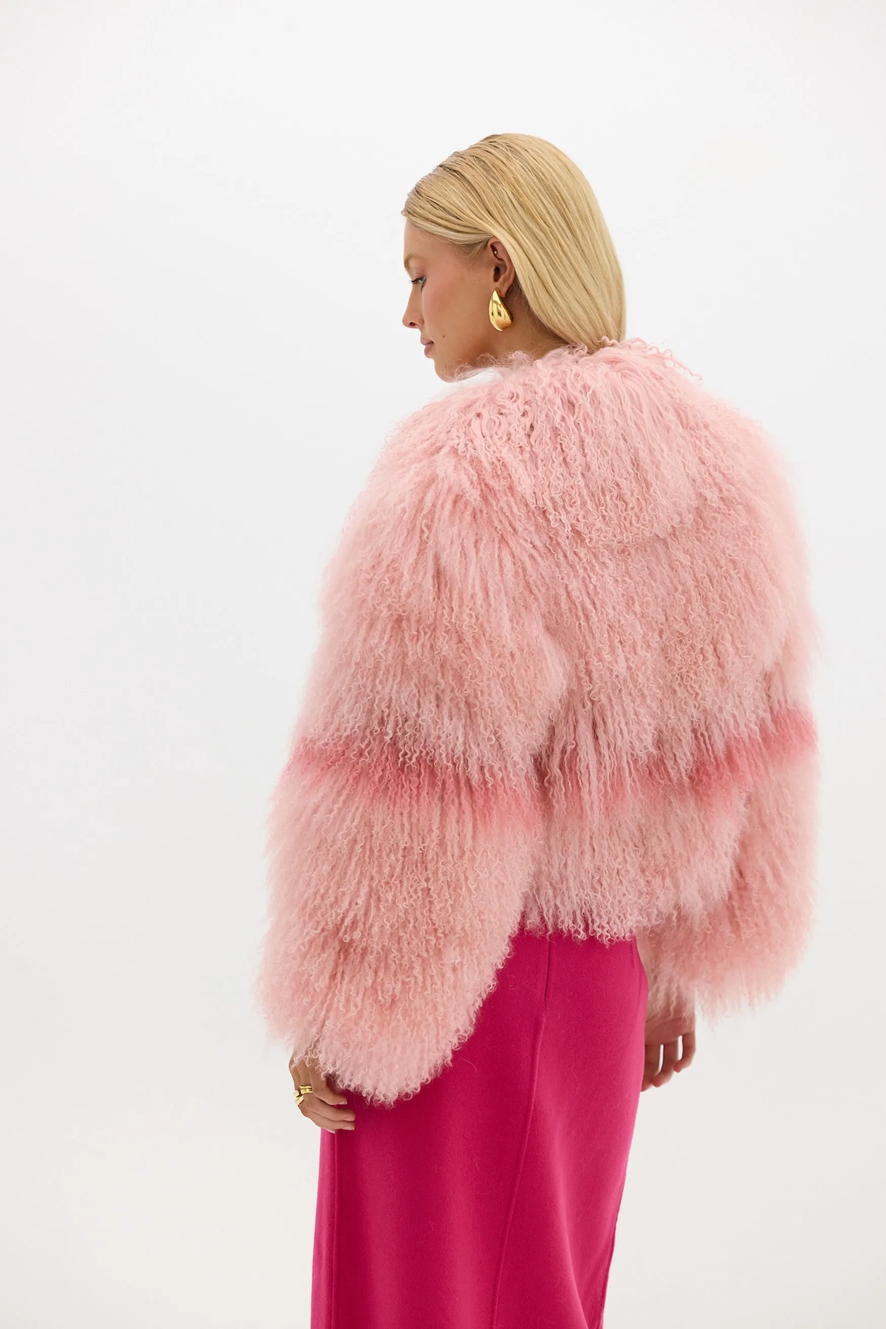 Georgina Jacket - Rosewater/Flamingo Pink