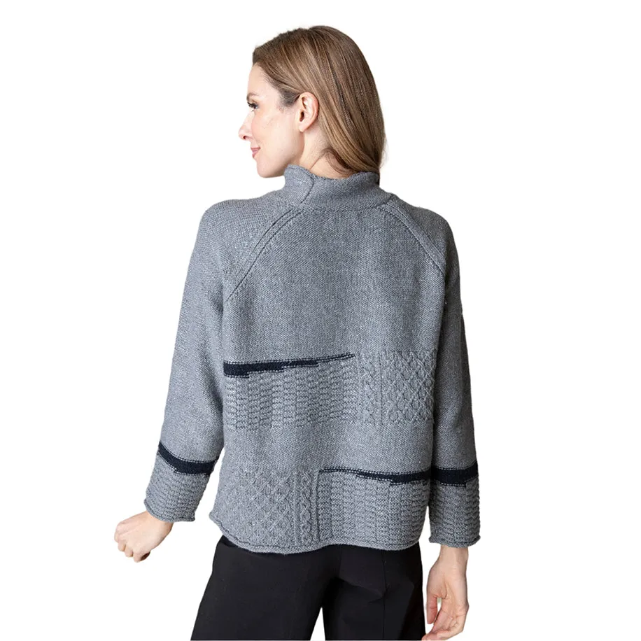 Habitat "Harvest Tweed" Mixed Cable Stitch Pullover in Iron - 89101-IRN - Size L & XL Only!