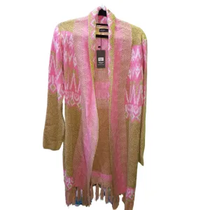 Isabella Cardigan Pink And Yellow With Tassels M/l