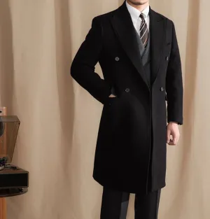 Kingsman Black Double Breasted Coat by Italian Vega®