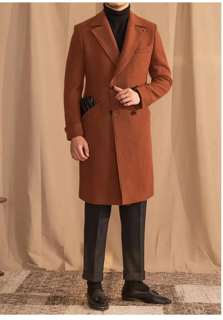 Kingsman Brown Double Breasted Coat by Italian Vega®