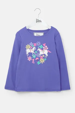 Lighthouse Kids Causeway Long Sleeve Top Horse Print