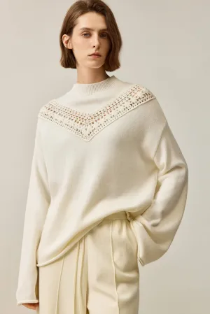 LILY Loose Hand-Crocheted Sweater