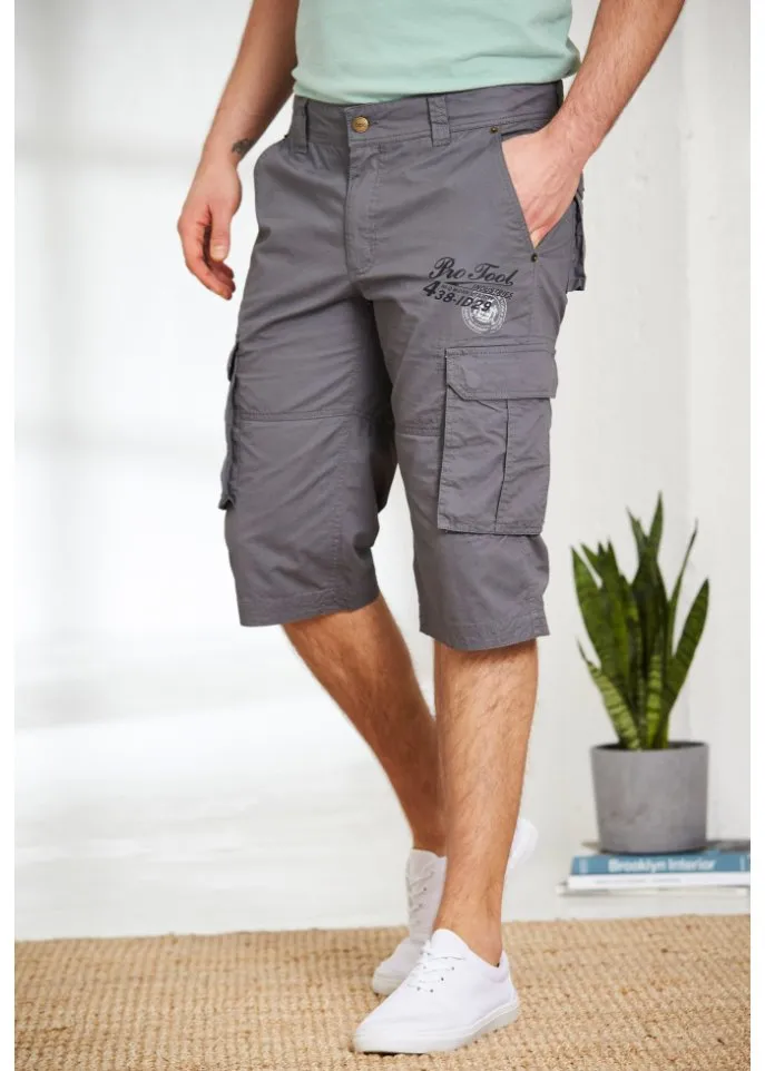 Long shorts regular fit Bpc Bonprix Collection, gray