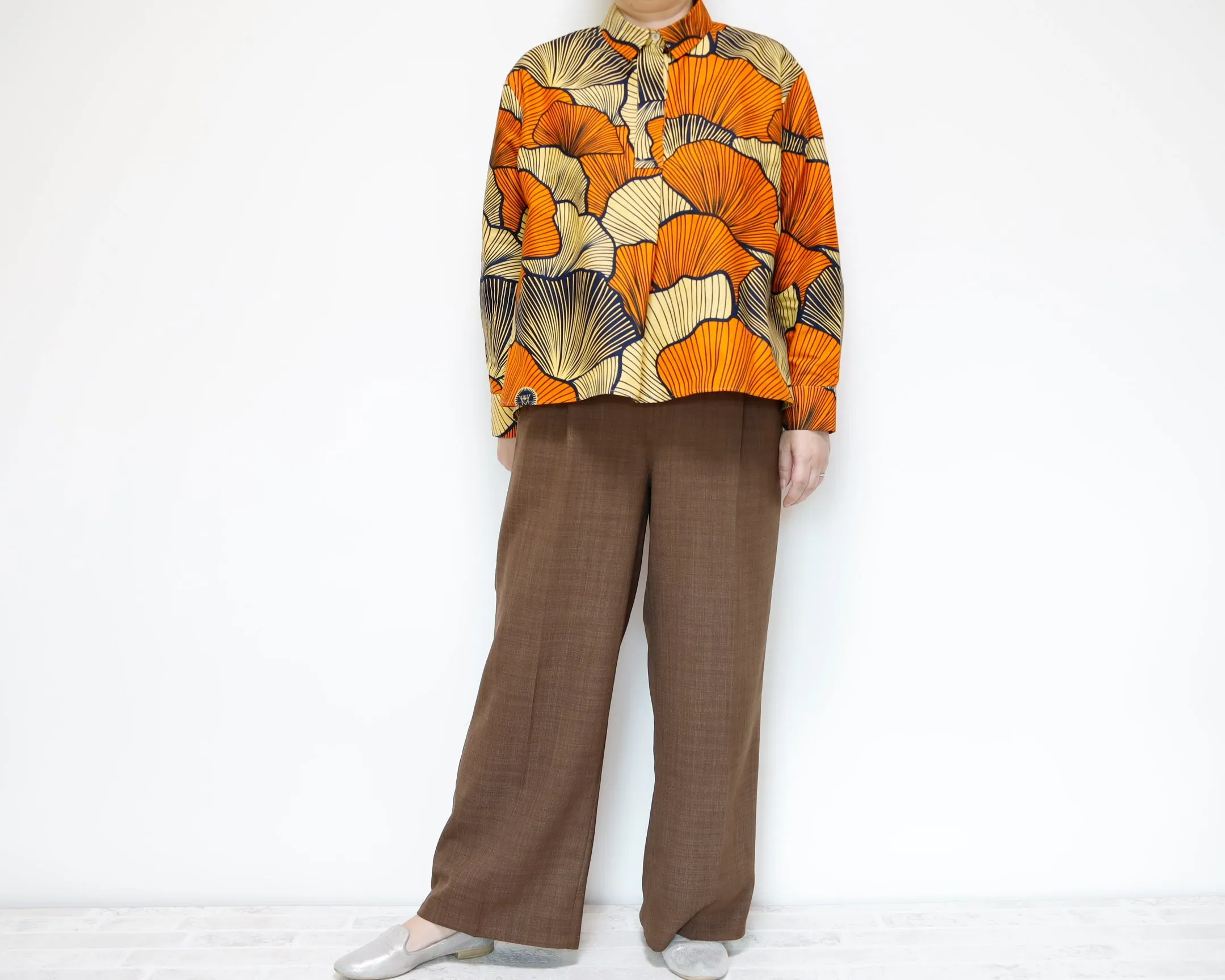 <T17J-018> AFRICAN PRINTED FRONT TUCK Shirt