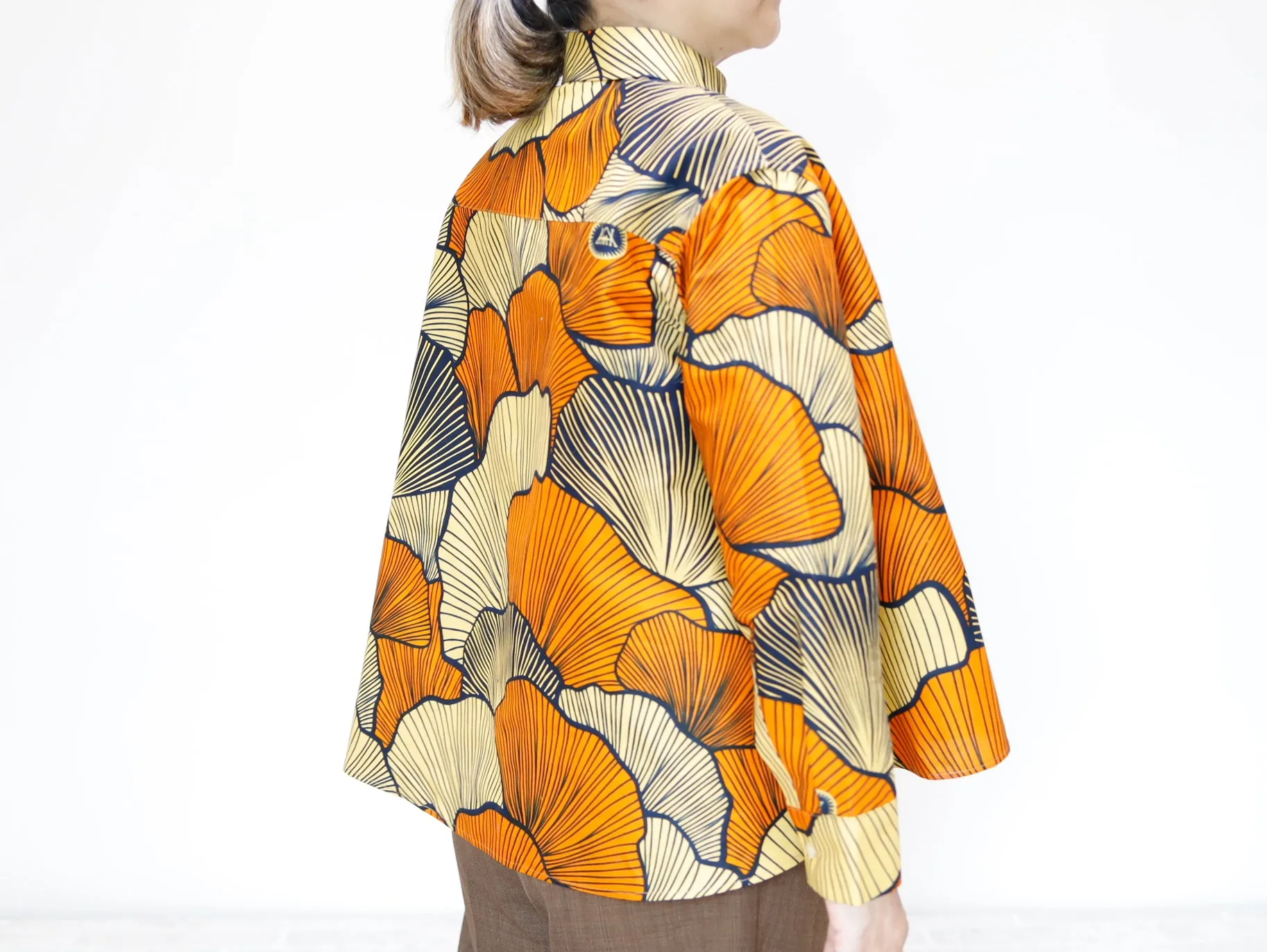 <T17J-018> AFRICAN PRINTED FRONT TUCK Shirt