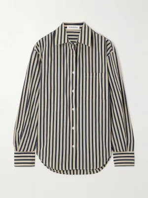 Lui striped cotton-blend poplin shirt