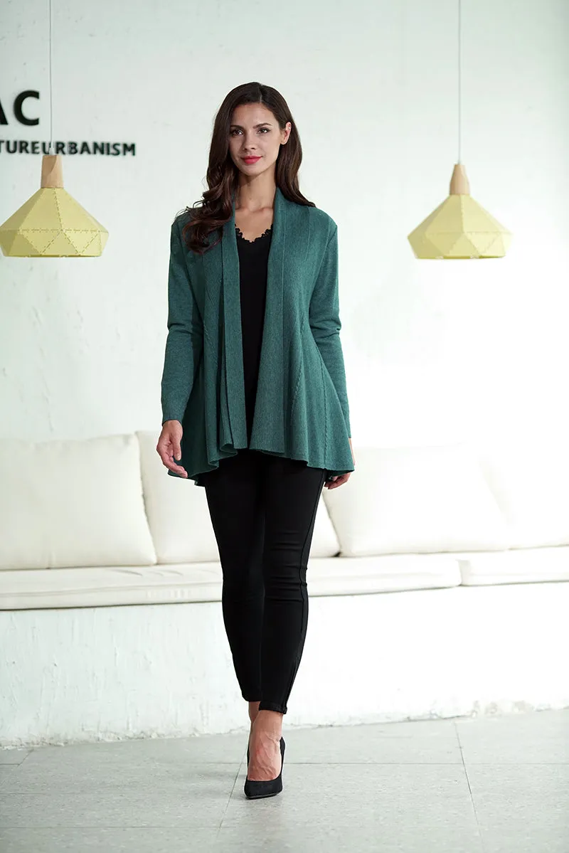 Luxurious Cashmere Feel Open Cardigan