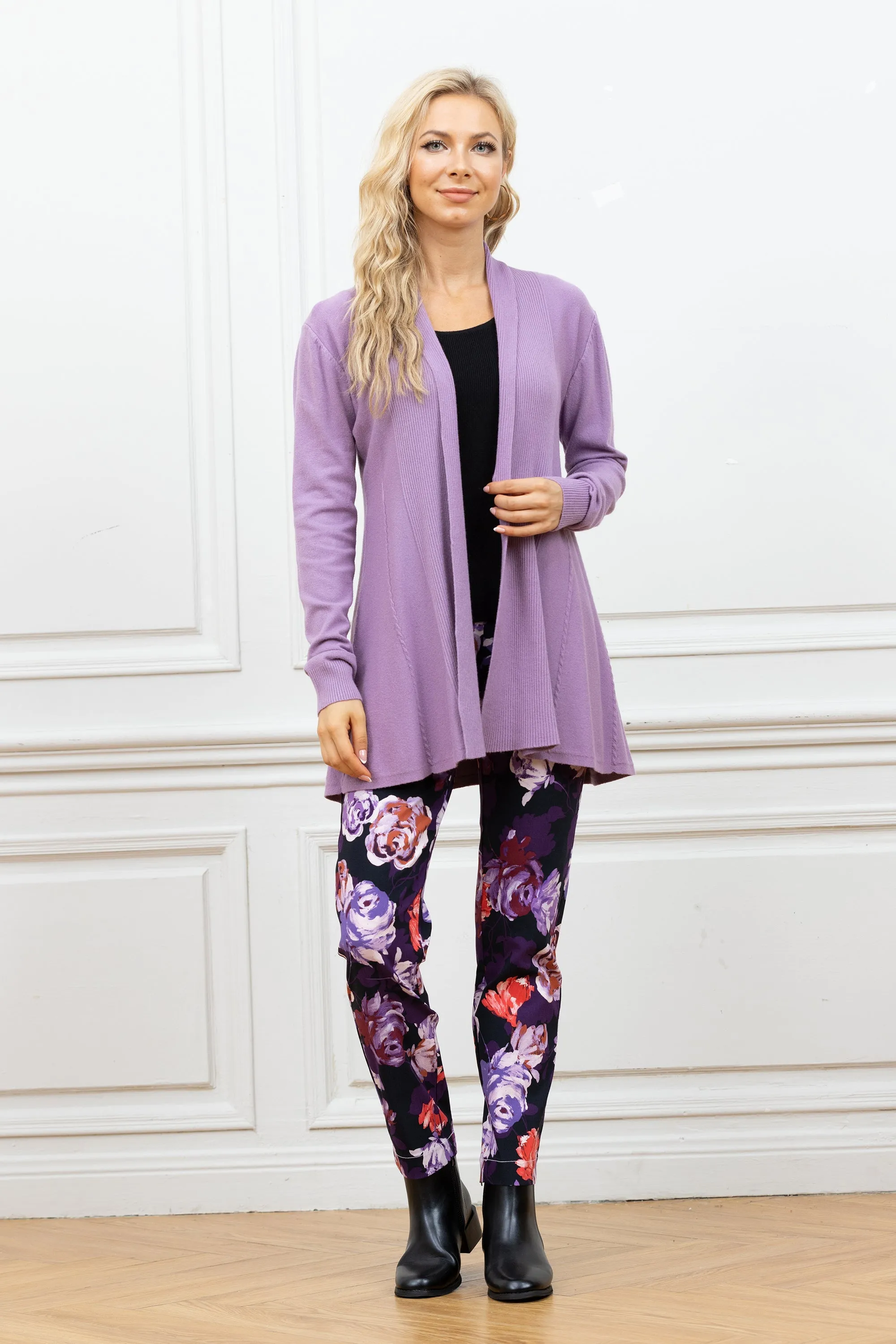 Luxurious Cashmere Feel Open Cardigan