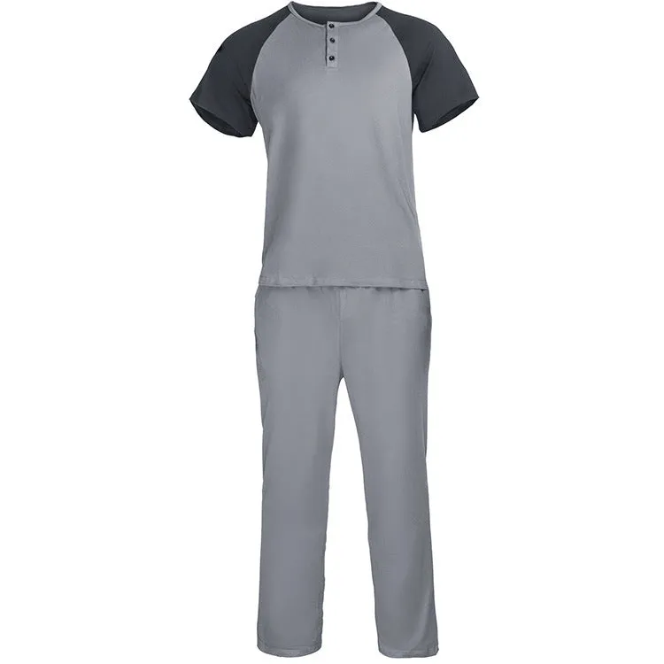 Men's Loungewear Striped Suit Short-sleeved Trousers