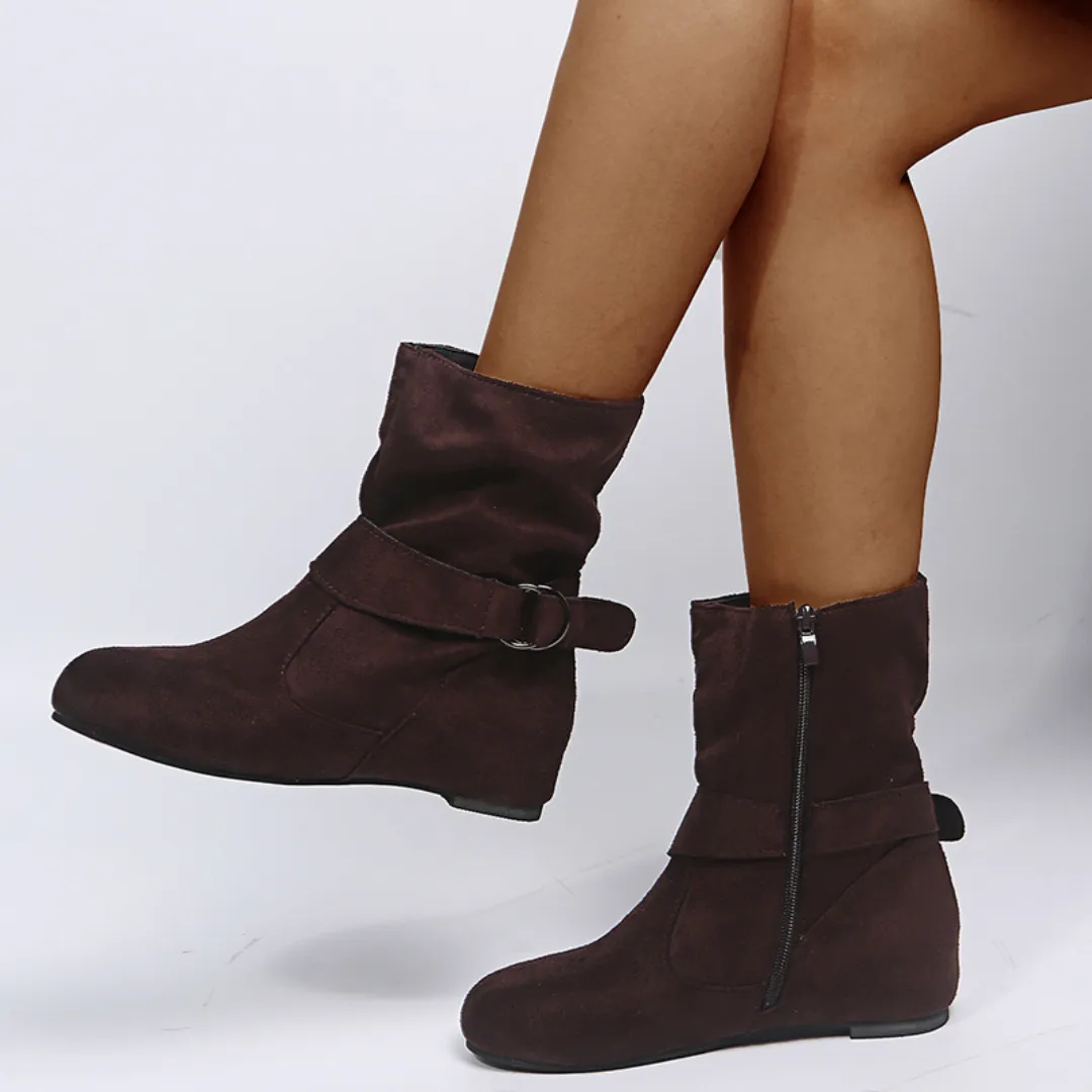 OCW Women Slouchy Boots Comfort Suede Non-slip Casual  Walking Winter Boots