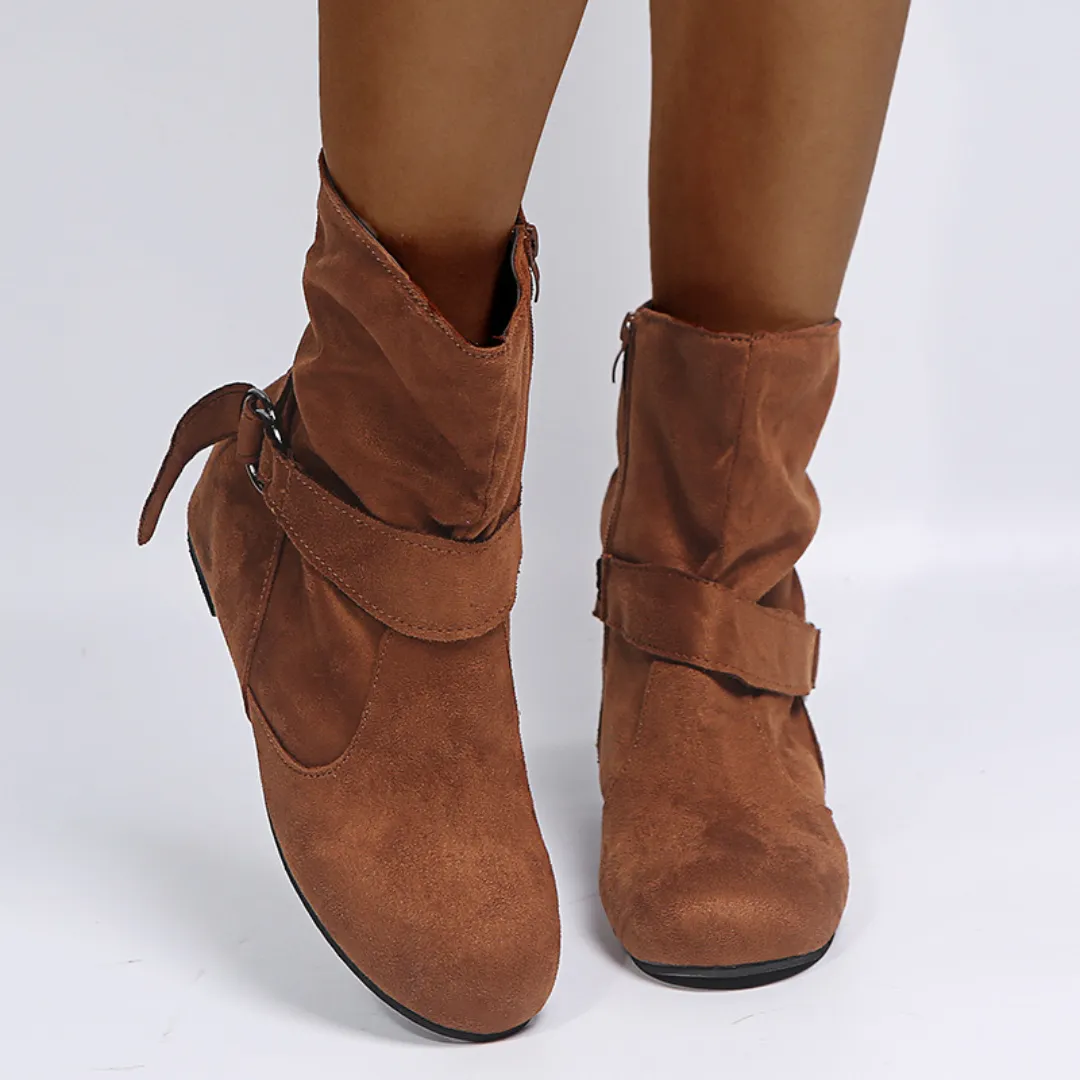 OCW Women Slouchy Boots Comfort Suede Non-slip Casual  Walking Winter Boots