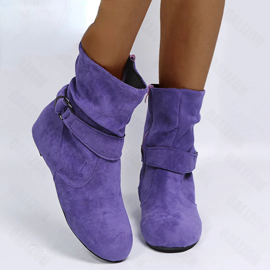 OCW Women Slouchy Boots Comfort Suede Non-slip Casual  Walking Winter Boots