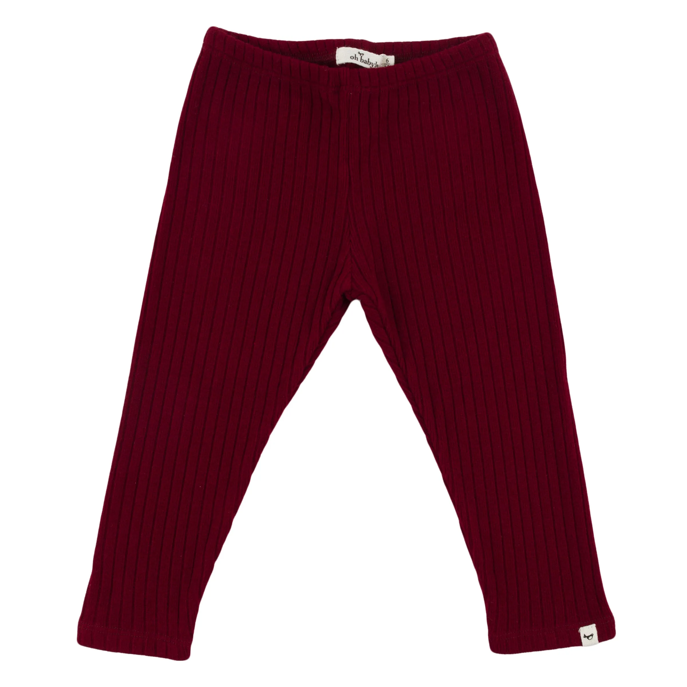 oh baby! Wide Rib Fuzzy Sweater Knit Legging - Berry