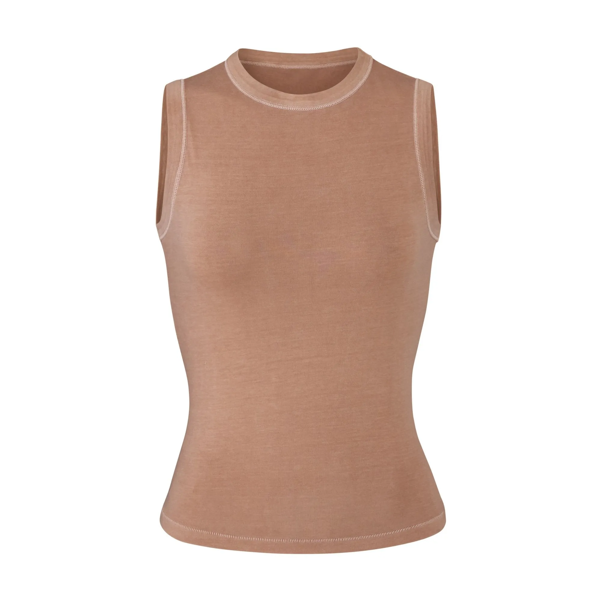 OUTDOOR BASICS CREW NECK TANK | TIGERS EYE