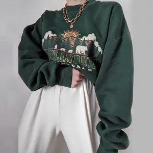 Oversized Green Vintage Sweater