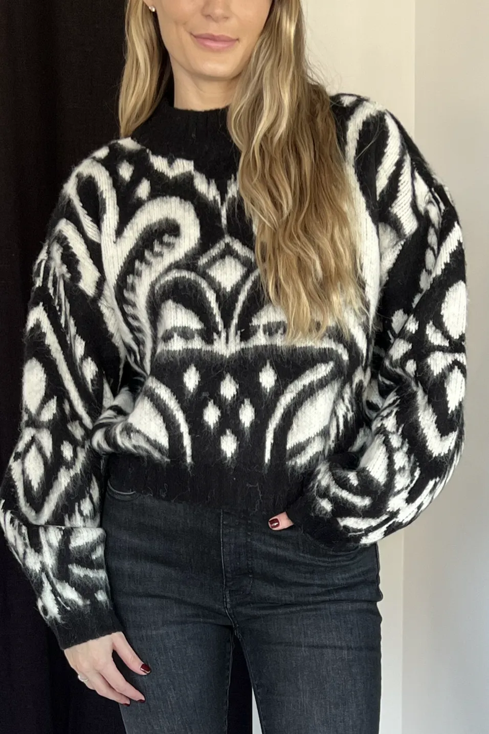 Pineapple Ikat Knit Sweater