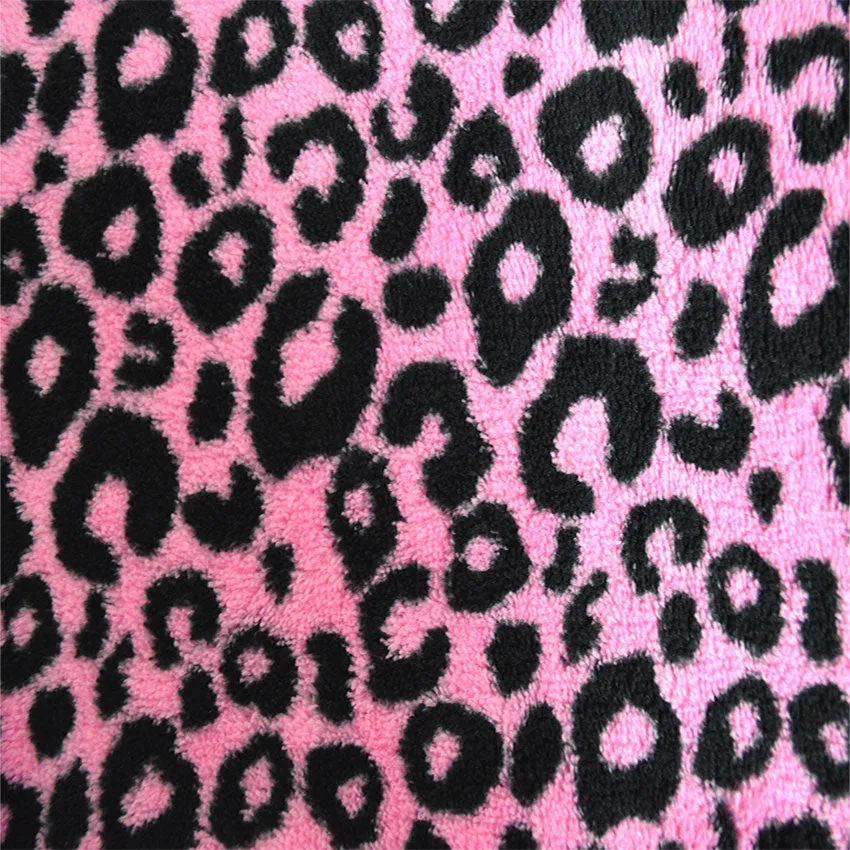 Pink Leopard Plush Lounge Pant