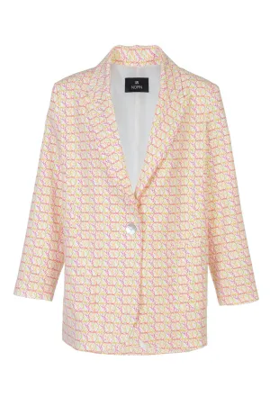 Printed Oversized Blazer