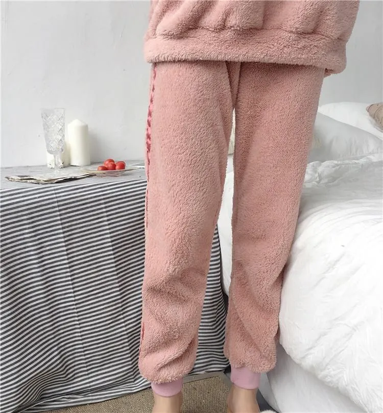 Rabbit Ears Plush Warm Soft Pants Cozy Pajama