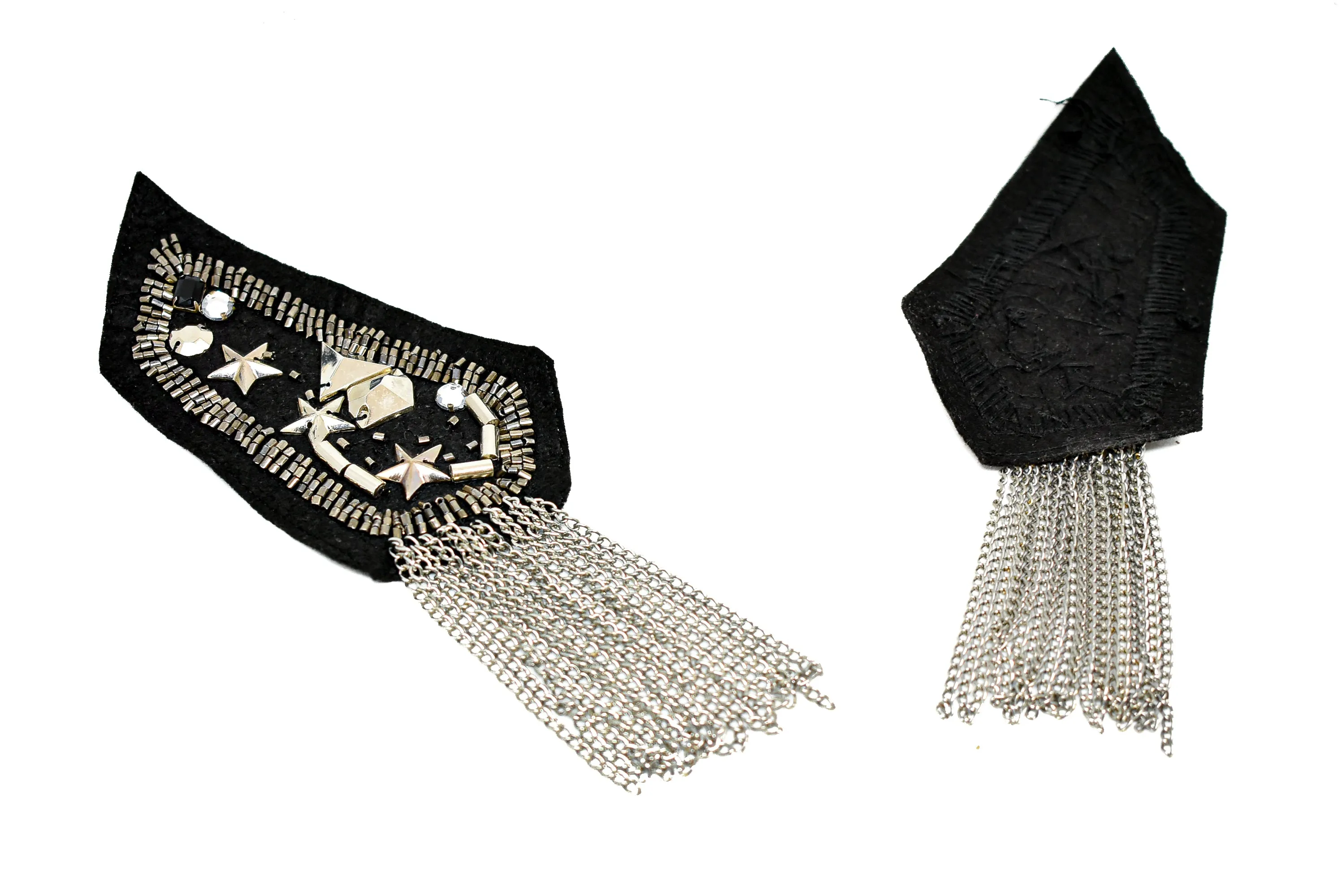 Rhinestone and Studded Epaulets (2 Pieces)