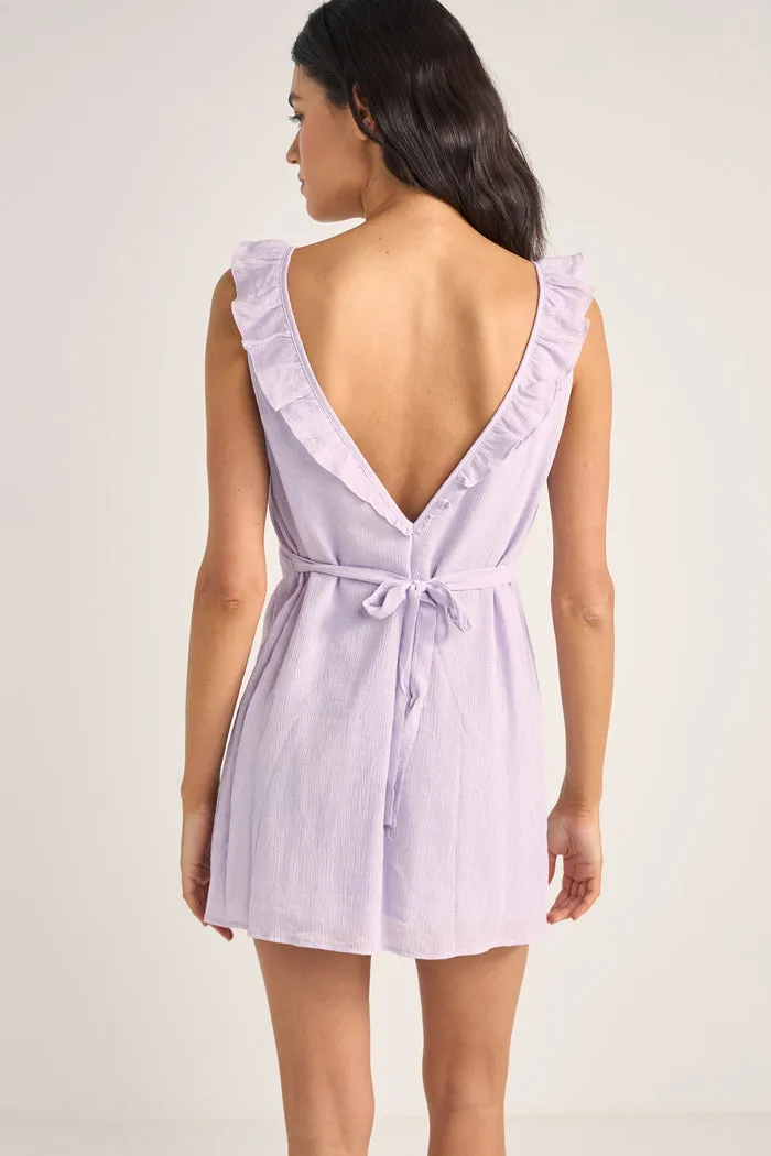 Rhythm Elsie Ruffle Mini Dress - Lilac