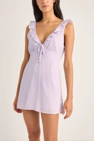 Rhythm Elsie Ruffle Mini Dress - Lilac