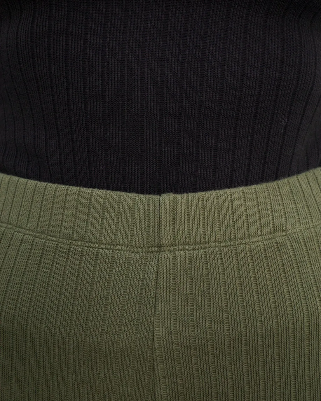 Ribbed Lounge Pant Green