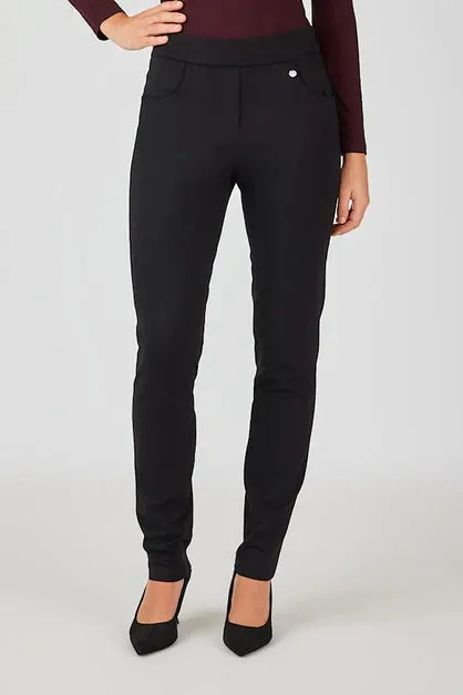 Robell Jersey Bella Full length Trousers in Black or Navy