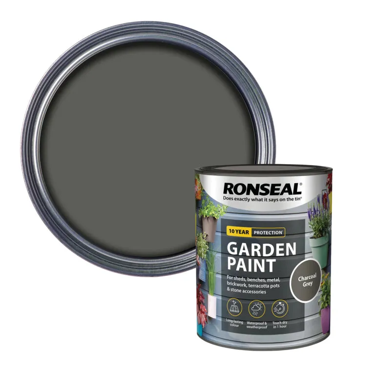 Ronseal Garden Paint - Charcoal Grey 750ml