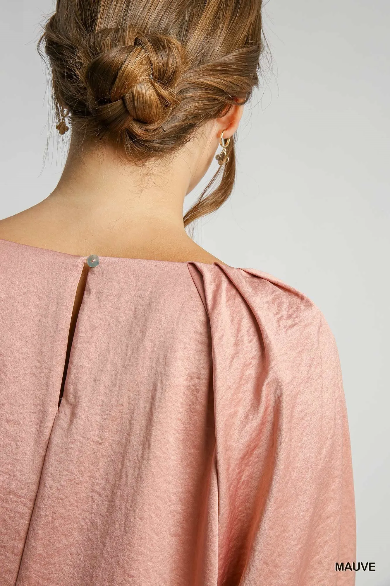 Sarah Pleated Blouse - Blush