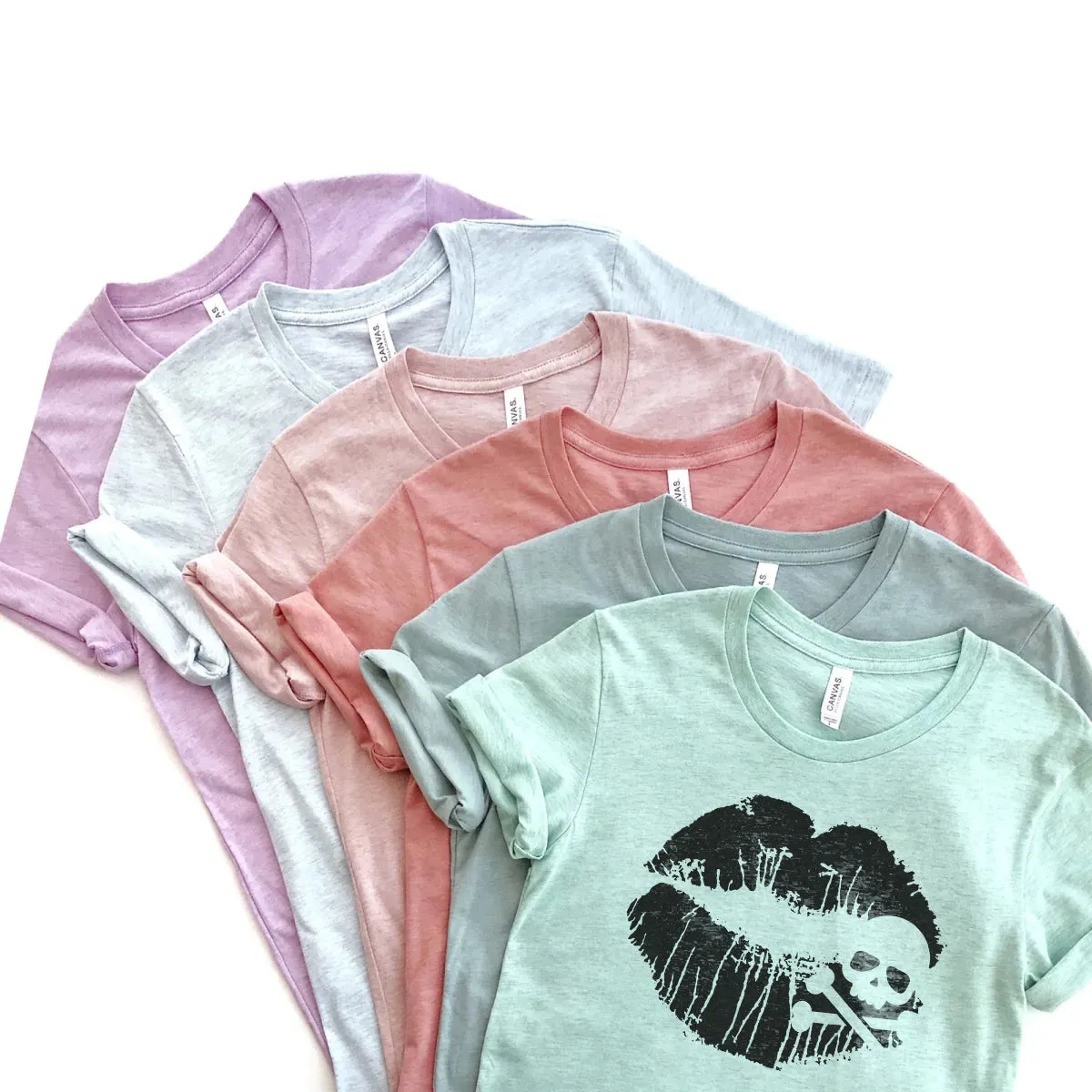 Skull & Crossbones Lips Prism Tees