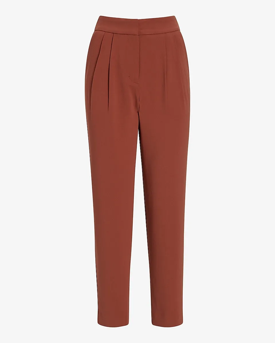 Stylist Super High Waisted Pleated Ankle Pant in Bullion