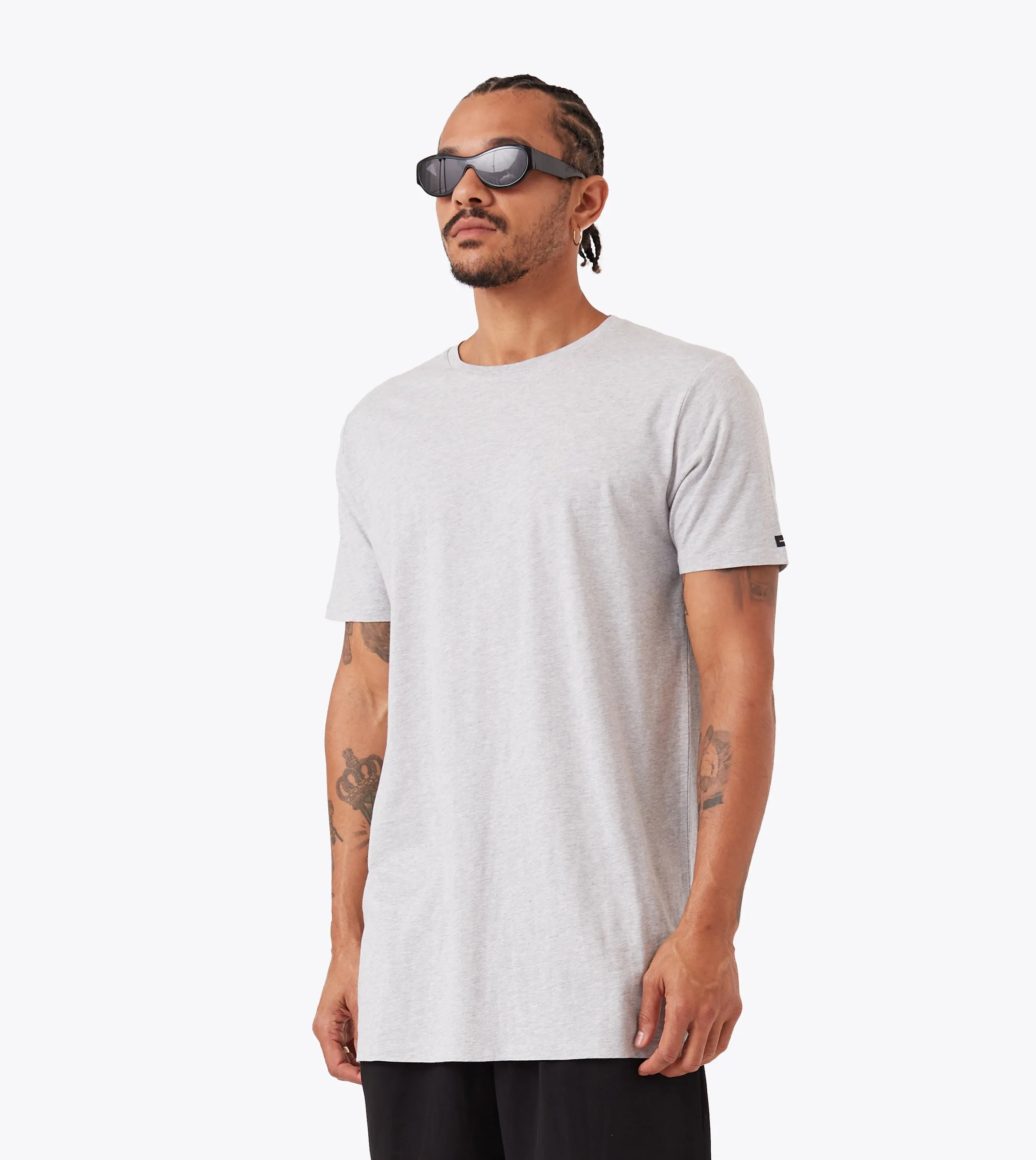 Tall Tee Grey Marle