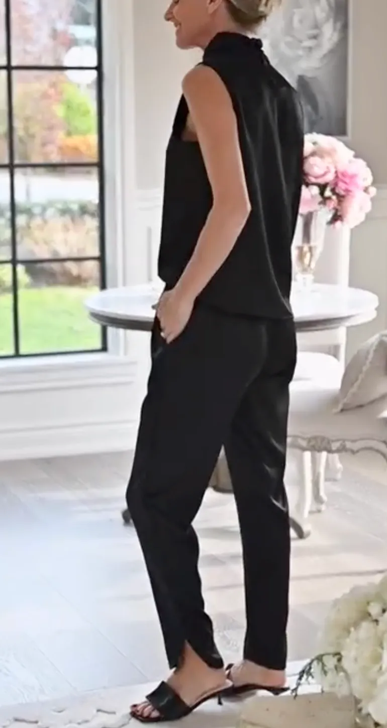 Taylor Tailored Tuxedo Silky Pant