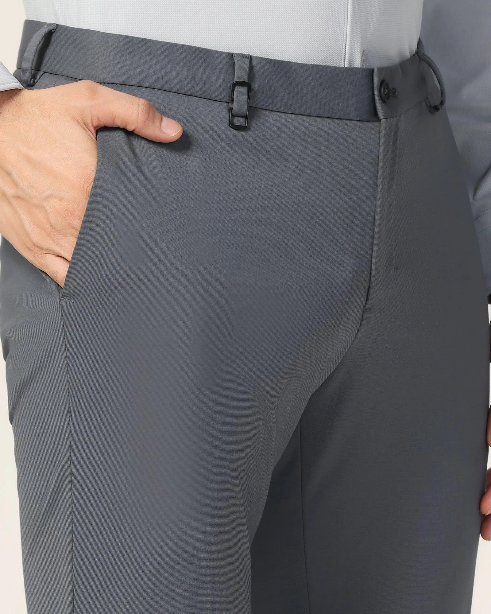 TechPro Slim Fit B-91 Formal Grey Solid Trouser - Explorer