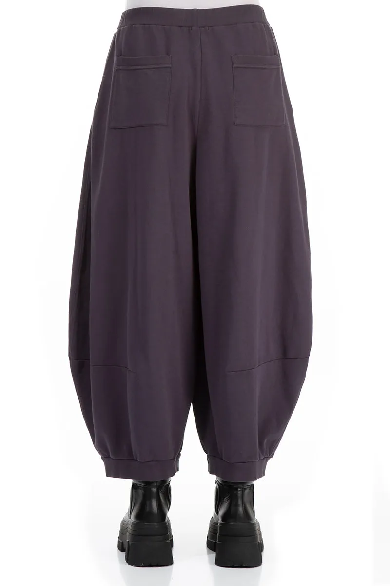 Wide Vintage Violet Cotton Trousers