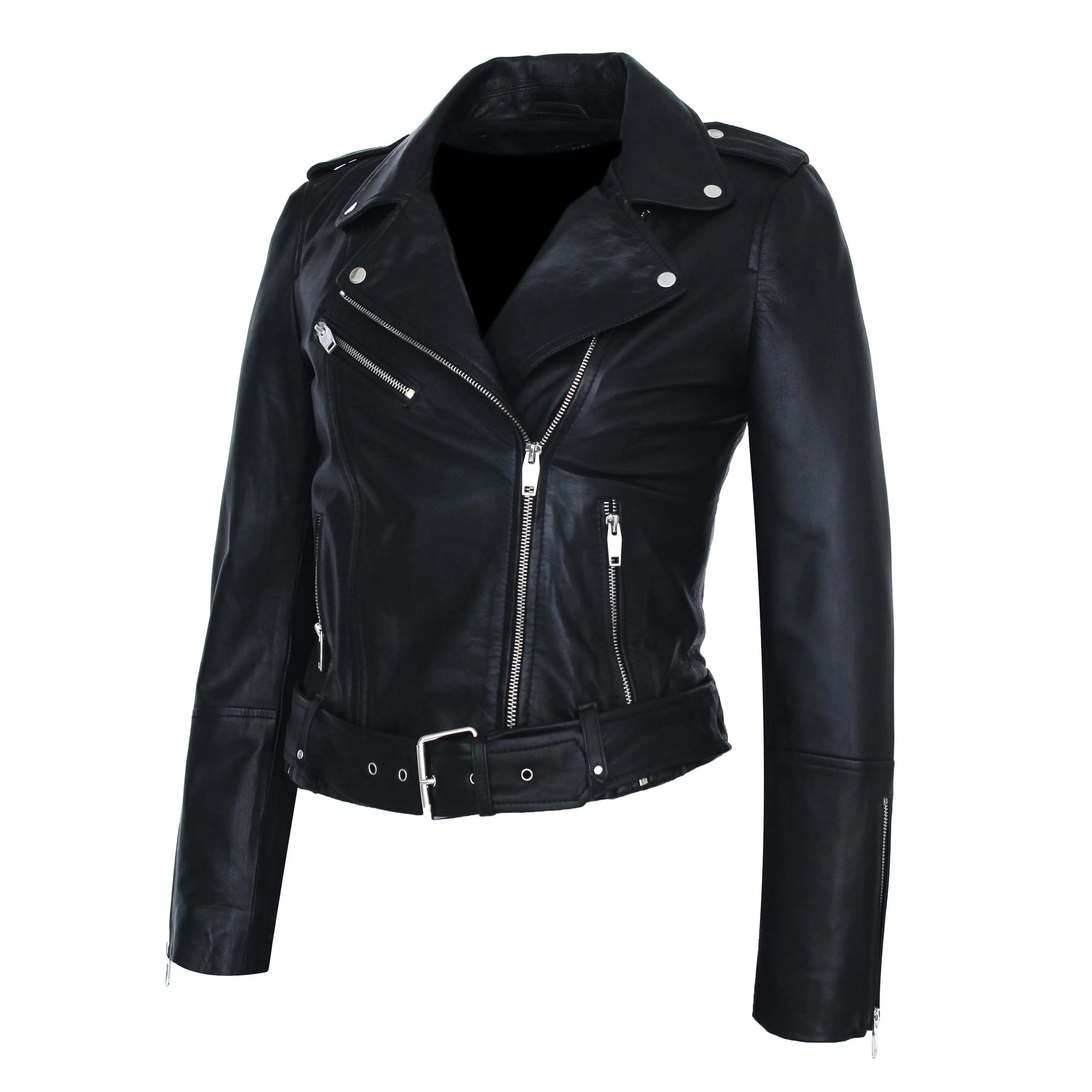 Womens Moto Nappa Leather Jacket - Clearance